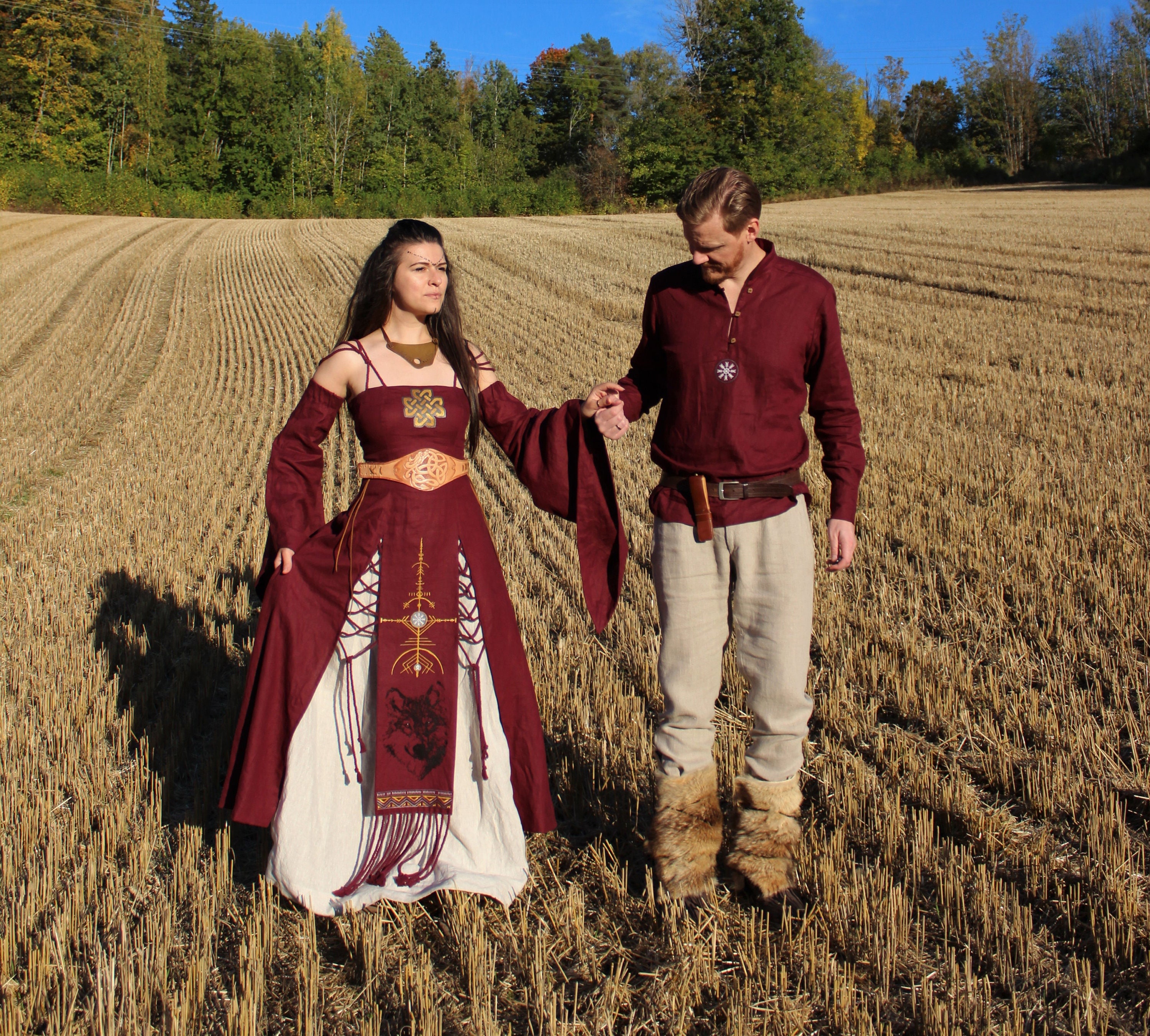 Ren Faire Matching Costume, Ren Faire Dress, Larp Costume Set, Custom  Wedding Outfit 