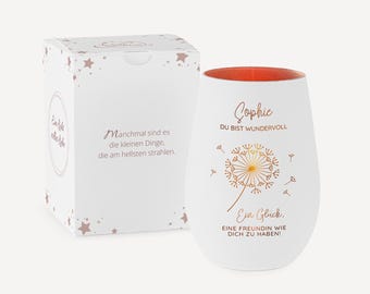 Lantern with engraving "Glowing Dandelion"