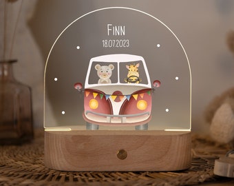 Night light for children personalized "Bulli on the road" dimmable