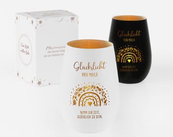 Lantern with engraving "Lucky Light"