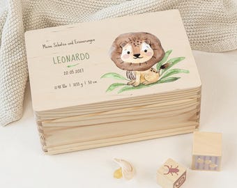 Personalized baby memory box "Lion Leo"