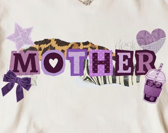 Mother PNG, Trendy Mom png, Preppy Mama Design png, Mother's Day Sublimation Design