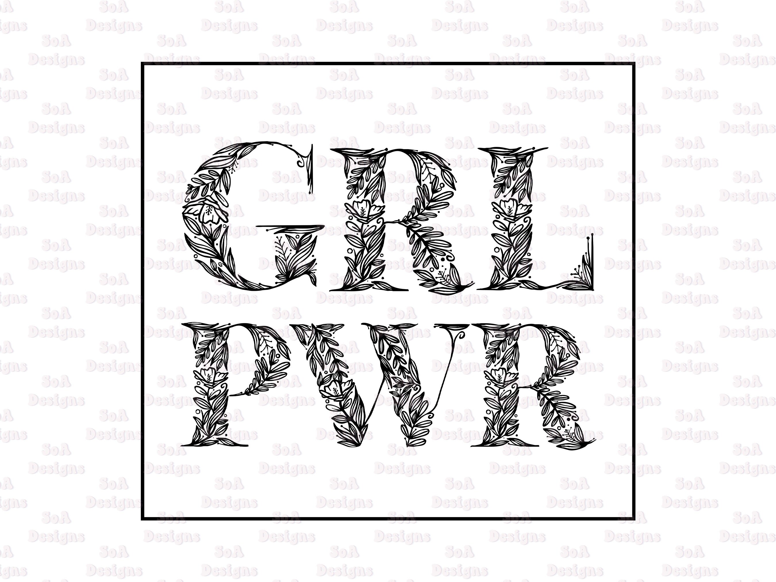 Download Grl Pwr Only Svg Girl Power Svg Files For Cricut Tshirt | Etsy