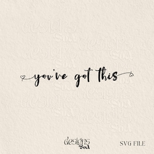 Afirmación "Tú puedes", archivo de corte SVG (descarga digital)