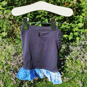 Blue & Navy Tie Dye Dog Dress • Cute dress for dogs • Designer dog clothes • Cotton dog dress