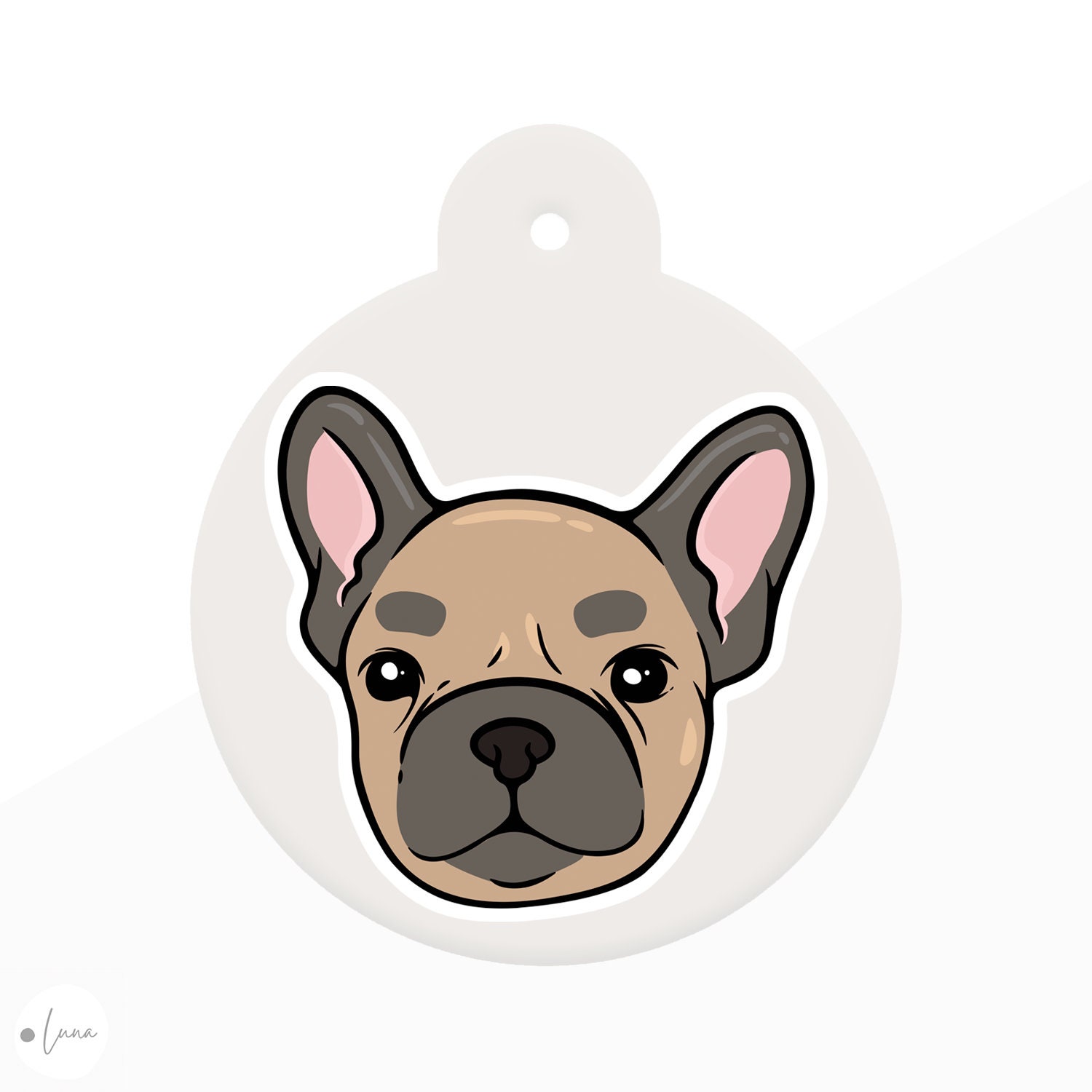 Französische Bulldogge Anhänger, Frenchie Hundemarke, personalisierte  Haustiermarke für französische Bulldogge Geschenk - .de