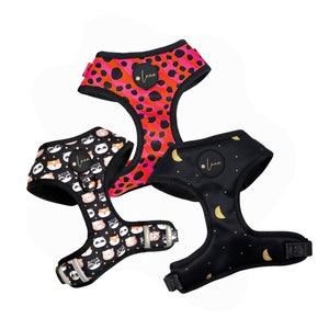 Adjustable dog harness collection &quot;The Lunar One&quot;, &quot;The Wild One&quot; & &quot;Forest Babies&quot;, luna harness, moon harness, animal print harness