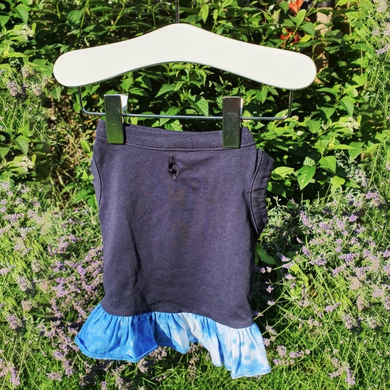 navy blue dog dress Designer Handmade Navy Blue Trailing Dog Party Dress