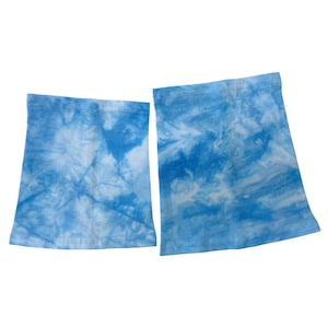 Blue Tie Dye Dog Snood, Dog food snood, Spaniel ear protector, Feeding snood for long ear dogs, Dog anxiety snood, stretchy cotton dog snood