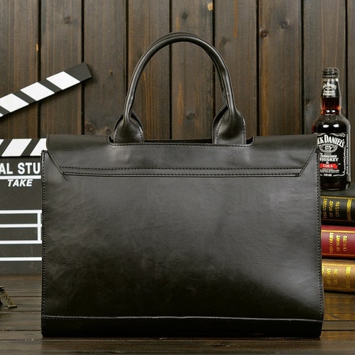 New Vintage Crazy Horse PU Leather Men Gray handbag Business Men Messenger Bags Men's Shoulder Bags Man Crossbody Bag Pouch Satchel buy bag