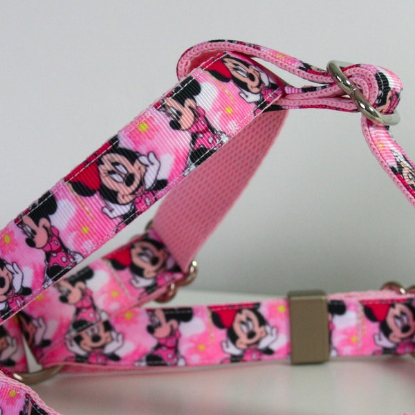 Minnie Mouse Disney Adjustable Dog Harness Matching Standard or Step In