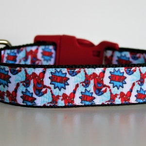Spiderman Deadpool Hundehalsband oder Passender Leine Sicherheitsgurt 3/4 &quot;oder 1&quot; breite