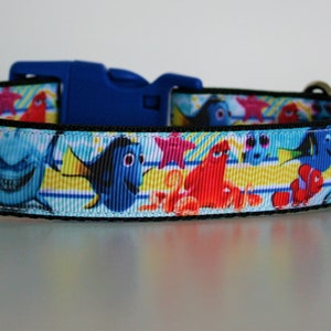 Finding Nemo Disney Dog Collar or Matching Lead Leash Seat Belt 3/4" or 1" width