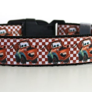 Cars Mater Disney Dog Collar or Matching Lead Leash Seat Belt 3/4" or 1" width