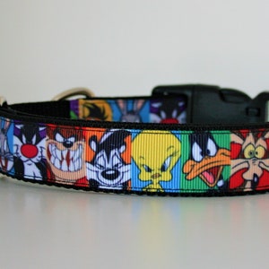 Looney Tunes Dog Collar or Matching Lead Leash Seat Belt 3/4" or 1" width