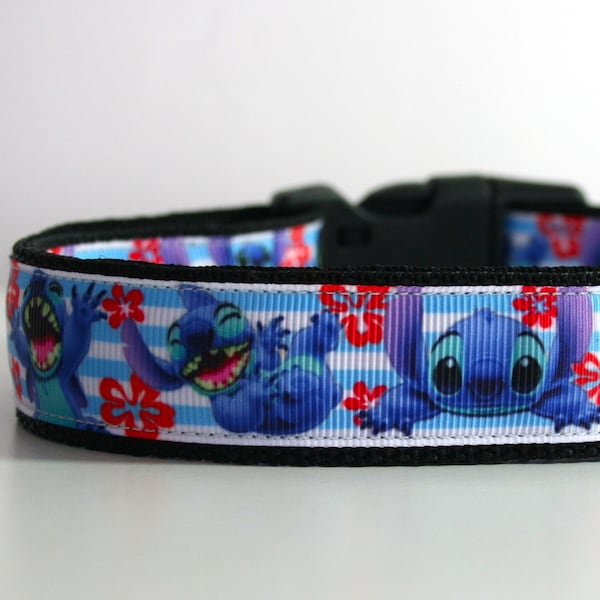 Lilo und Stitch Disney Hunde Halsband oder Passendes Leine Sicherheitsgurt 3/4 "oder 1" breite