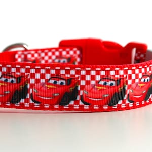 Cars Disney Dog Collar or Matching Lead Leash Seat Belt 3/4" or 1" width