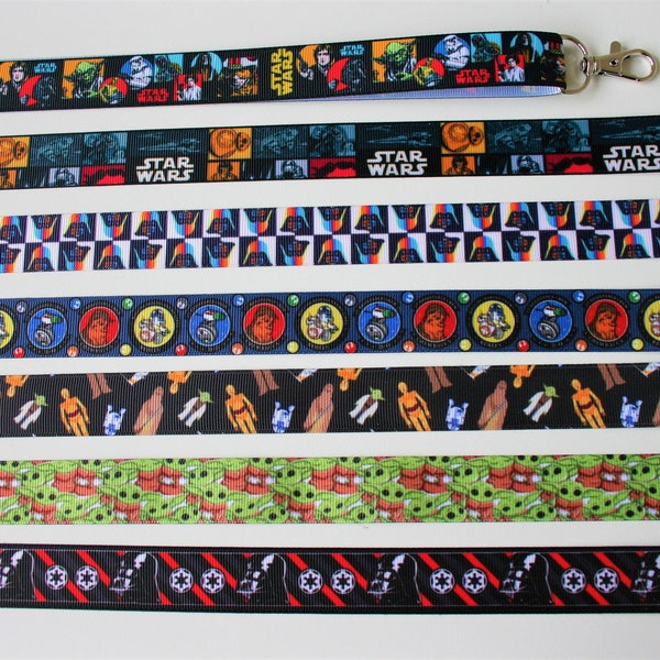 Lanyard or Key Fob Star Wars Disney Safety Breakaway Lanyard Keychain ID Holder Whistle Phone Badge Pin Stocking Filler Secret Santa