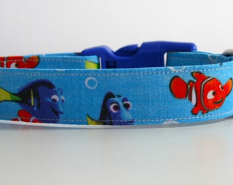 Finding Nemo Dog Collar or Matching Lead Leash Seat Belt 3/4" or 1" width Disney