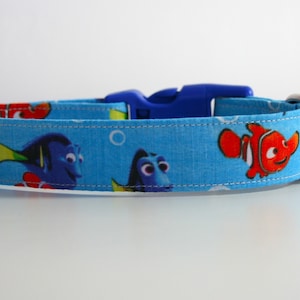 Finding Nemo Dog Collar or Matching Lead Leash Seat Belt 3/4" or 1" width Disney