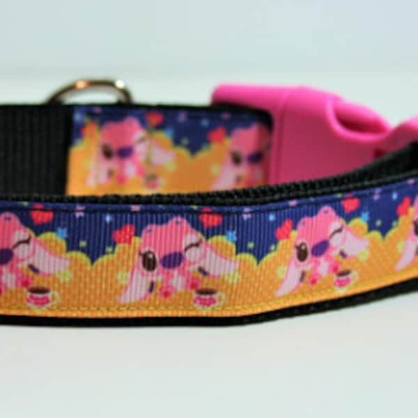 Angel Lilo and Stitch Disney Dog Collar or Matching Lead Leash Seat Belt 3/4" or 1" width