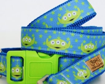 Aliens Toy Story Disney Dog Collar or Matching Lead Leash Seat Belt 3/4" or 1" width