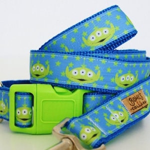 Aliens Toy Story Disney Dog Collar or Matching Lead Leash Seat Belt 3/4" or 1" width