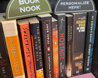 Personalized Book Aligner - 1.5 Inch Depth - Shelf Organizer - 3D Printed - Book Accessory - Book Lover Gift