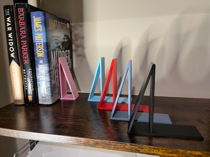Modern & Simple Bookend - 3D Printed - Bookish Gift - Etsy