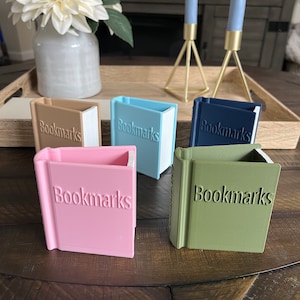 New! Book Shaped Bookmark Holders With White Pages - Bundles Available ...