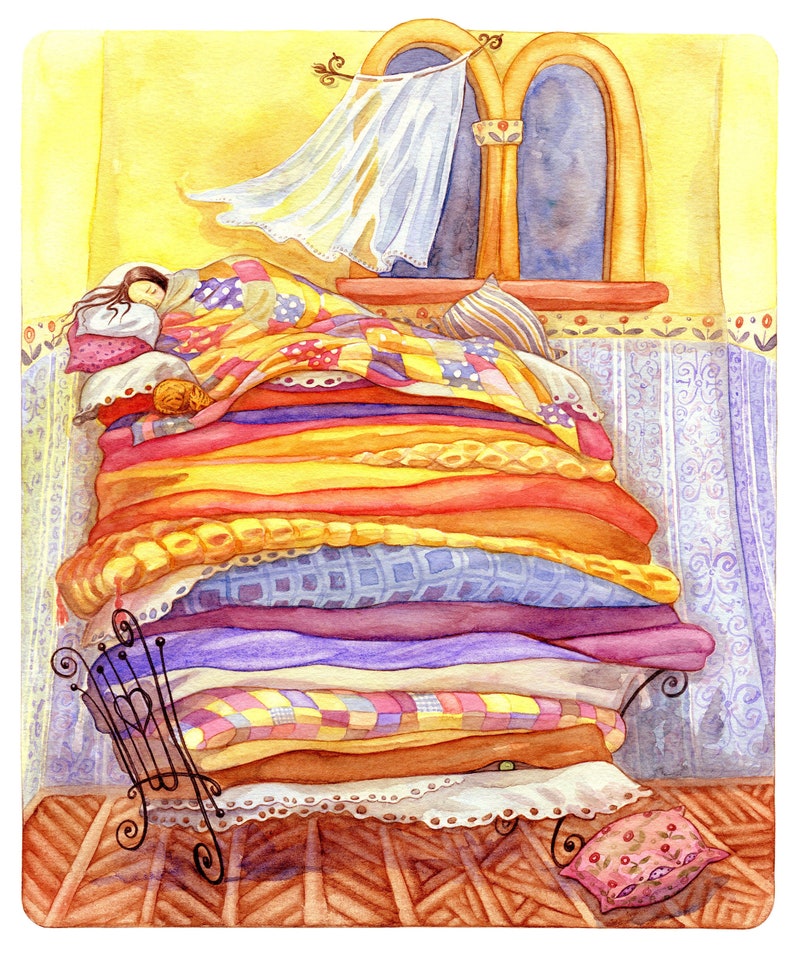 The Princess and the Pea. Fine Art Print of Original | Etsy