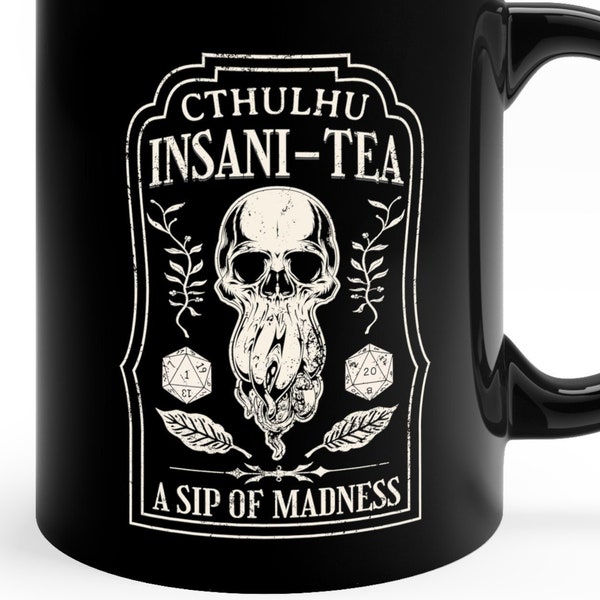 DND MUG, CTHULHU mug, Call of Cthulhu mug, dnd funny, dnd tea, lovecraft mug, D&d mug, dnd cthulhu dice, madness mug