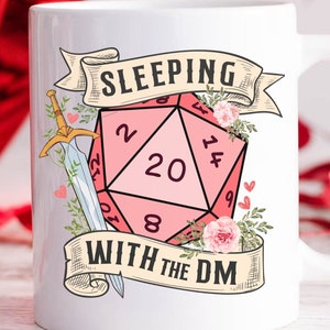 Dormir avec la tasse DUNGEON MASTER, dormir avec le dm, tasse dnd, tasse dnd drôle, cadeau de Saint-Valentin dnd, tasse de maître de donjon, femme dnd