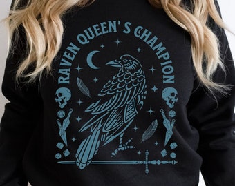 RAVEN QUEEN'S CHAMPION Dnd Sweatshirt, dnd raven, dnd crow, rogue sweatshirt, critical sweatshirt, role playing sweatshirt, warlock sweater