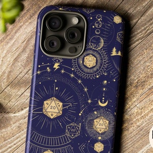 DND PHONE Case, Dnd iphone case, dnd samsumg case, Google phone case, Celestial Phone Case, Geeky Phone Case, Space dice, starry dice
