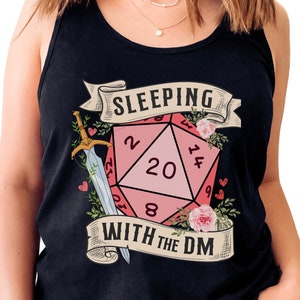 DN TANK TOP: Slapen met de Dungeon Master, dnd cadeaus voor haar, dnd shirt, dnd pyjama, dnd shirt vrouwen, slapen met de dm, dm gifts