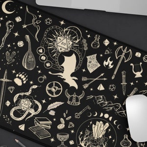 DND DESKMAT, dnd desk mat, dnd computer mat, Dragon playmat, MTG playmat, dnd decor gift, Dungeons Dragons desk mat, d&d desk mat