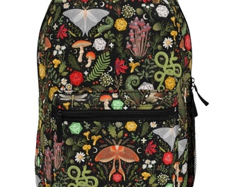 RUGZAK DRUID NIETS, dnd-rugzak voor school, dnd-druïde, paddestoelrugzak, Spore-druïderugzak, cottagecore-rugzak, dnd-cadeaus druïde