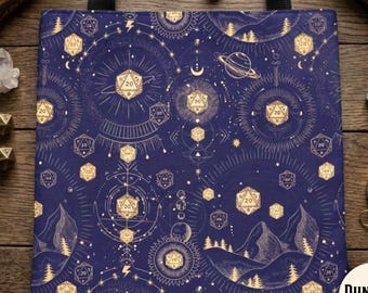 BOLSA DND, bolsa de mano celestial D&D, bolsa ttrpg femenina para mujeres jugadoras, cielo nocturno constelación estrellada d20, regalo de mazmorras y dragones.