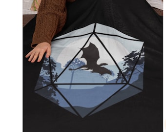 COPERTA DND, coperta Dungeons, coperta Dragon, coperta per giocatori nerd, regali DND, coperta Dragon D20, coperta DND Dice, Dungeon Master