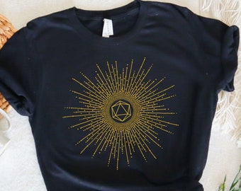 D20 DND Shirt Women: Minimalist Cleric Paladin Tee
