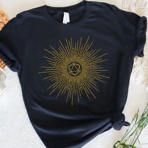 CAMISA DND MULHERES, camisa Dnd Cleric, Dnd minimalista, dnd minimalismo, camisa D20, camisa D&d, camisa de papel crítico, presentes Dnd para ela