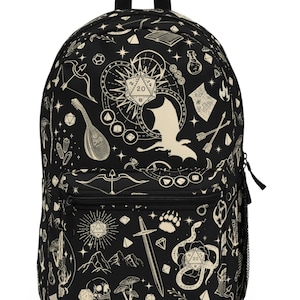 RUGZAK DND, dnd-rugzak voor school, Dungeons and Dragons-rugzak, dnd-tas, tas met holding, geeky-rugzak, nerdy
