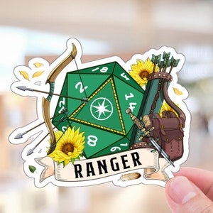DND RANGER Sticker, dnd class sticker, dnd vinyl sticker, ranger sticker, dnd gift for ranger, ranger class.