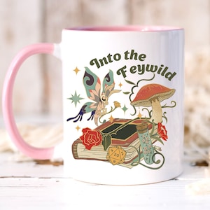 Into the Feywild, dnd mug, Wild beyond the witchlight, dnd fairy, dnd mushroom,
