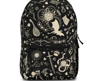 DND BACKPACK, dnd backpack for school, Dungeons and dragons backpack, dnd bag, bag of holding, geeky backpack, nerdy