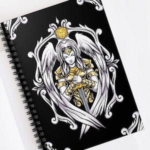 DND PALADIN Notebook, CLERIC Notebook, Cleric journal, Paladin journal, Dungeons and dragons notebook, D&d Notebook, Aasimar paladin