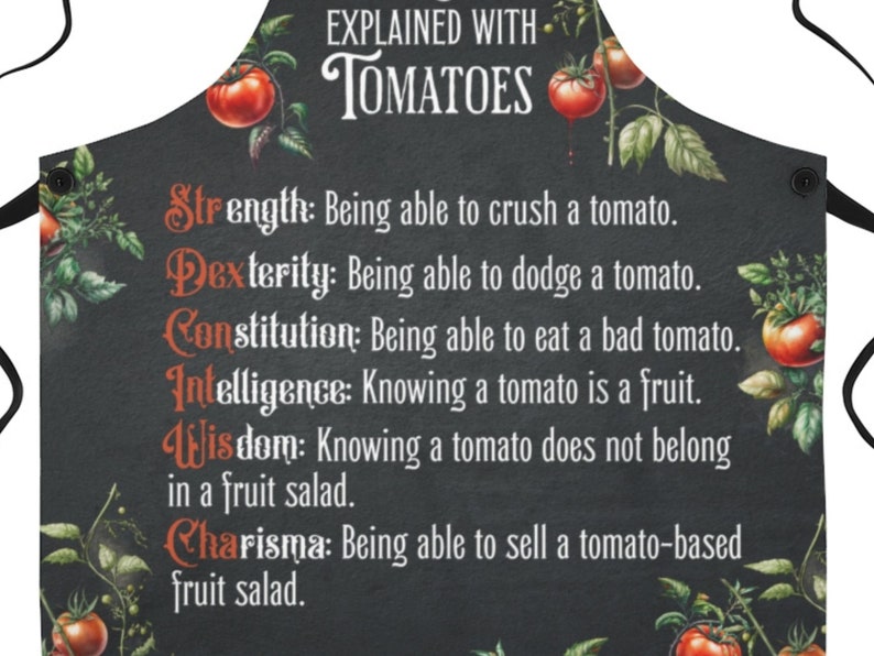 dnd apron, dnd kitchen gift