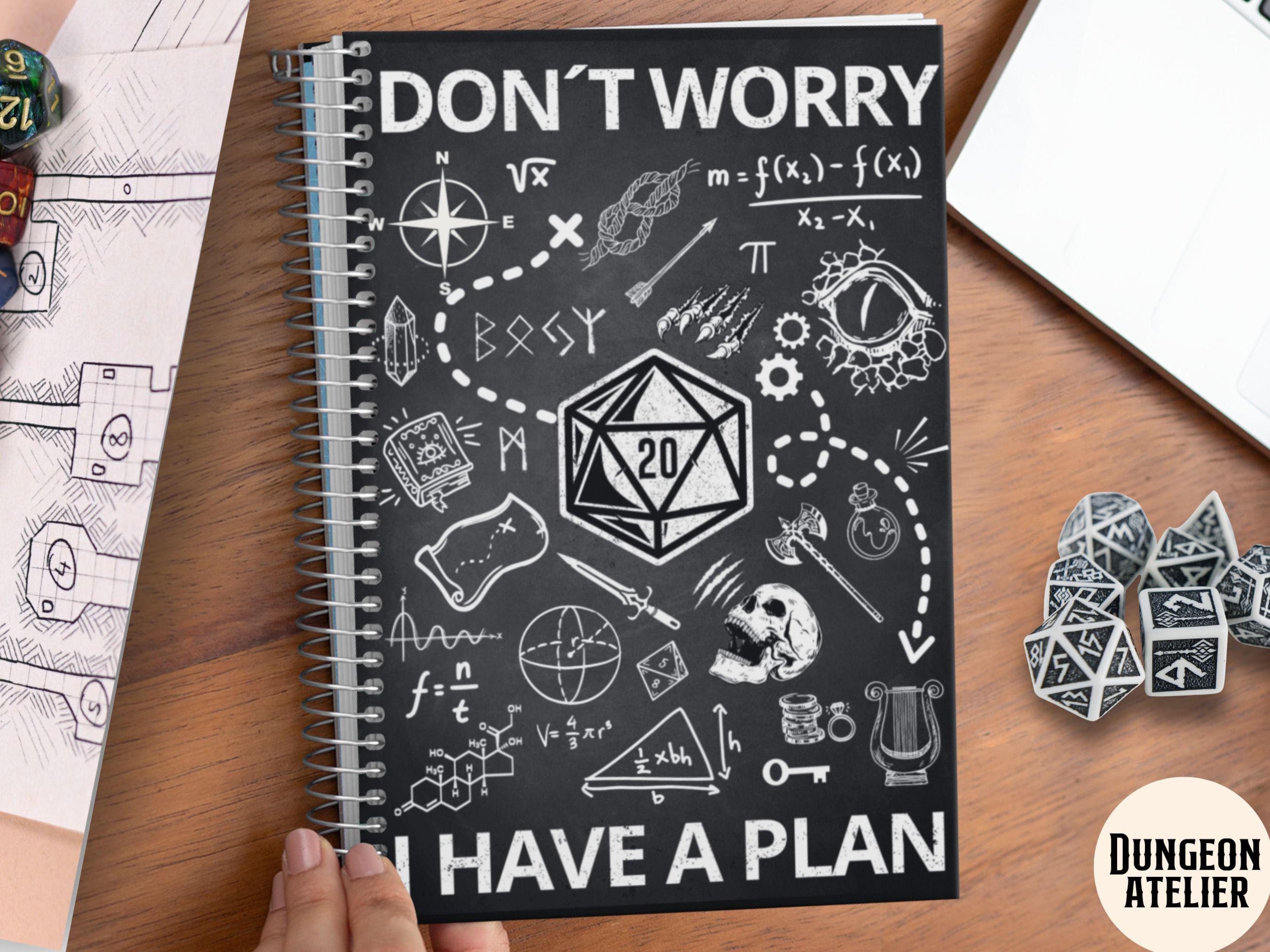 DND NOTEBOOK | Dont Worry I Have a Plan | Dungeon Master Notebook ...