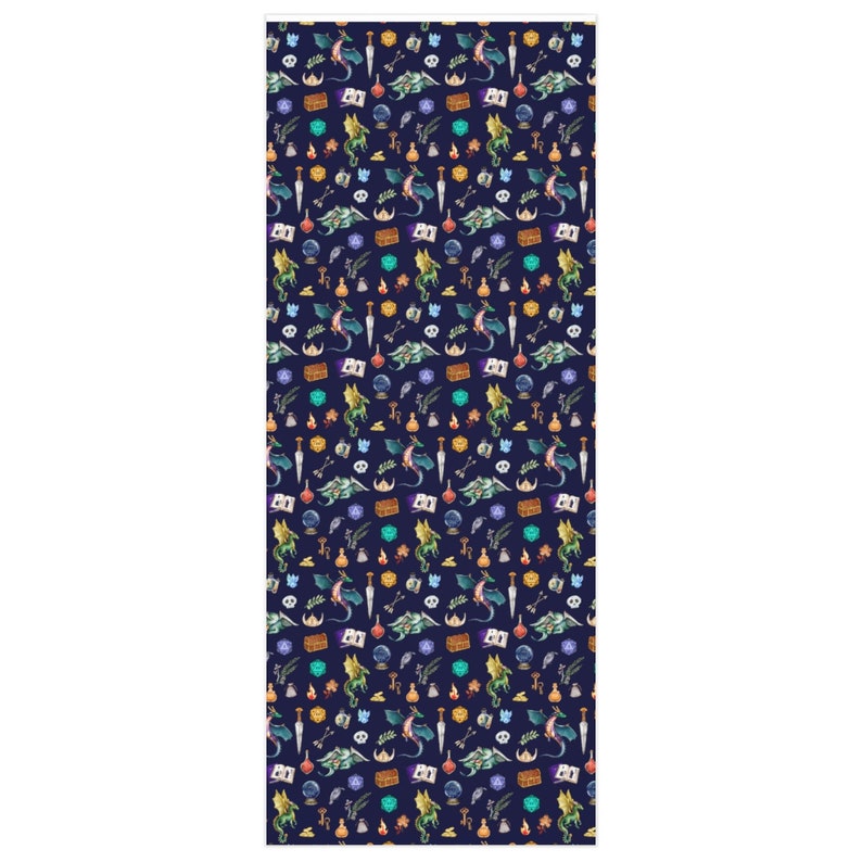 DND WRAPPING PAPER, Dungeons and Dragons wrapping paper, dnd gift wrap, dnd kids, dnd baby, geeky wrapping paper, dnd christmas wrap image 8